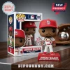 Jordan Walker Funko Pop Sports vinyl figure holding a trophy, wearing a red St. Louis Cardinals uniform on a base.!