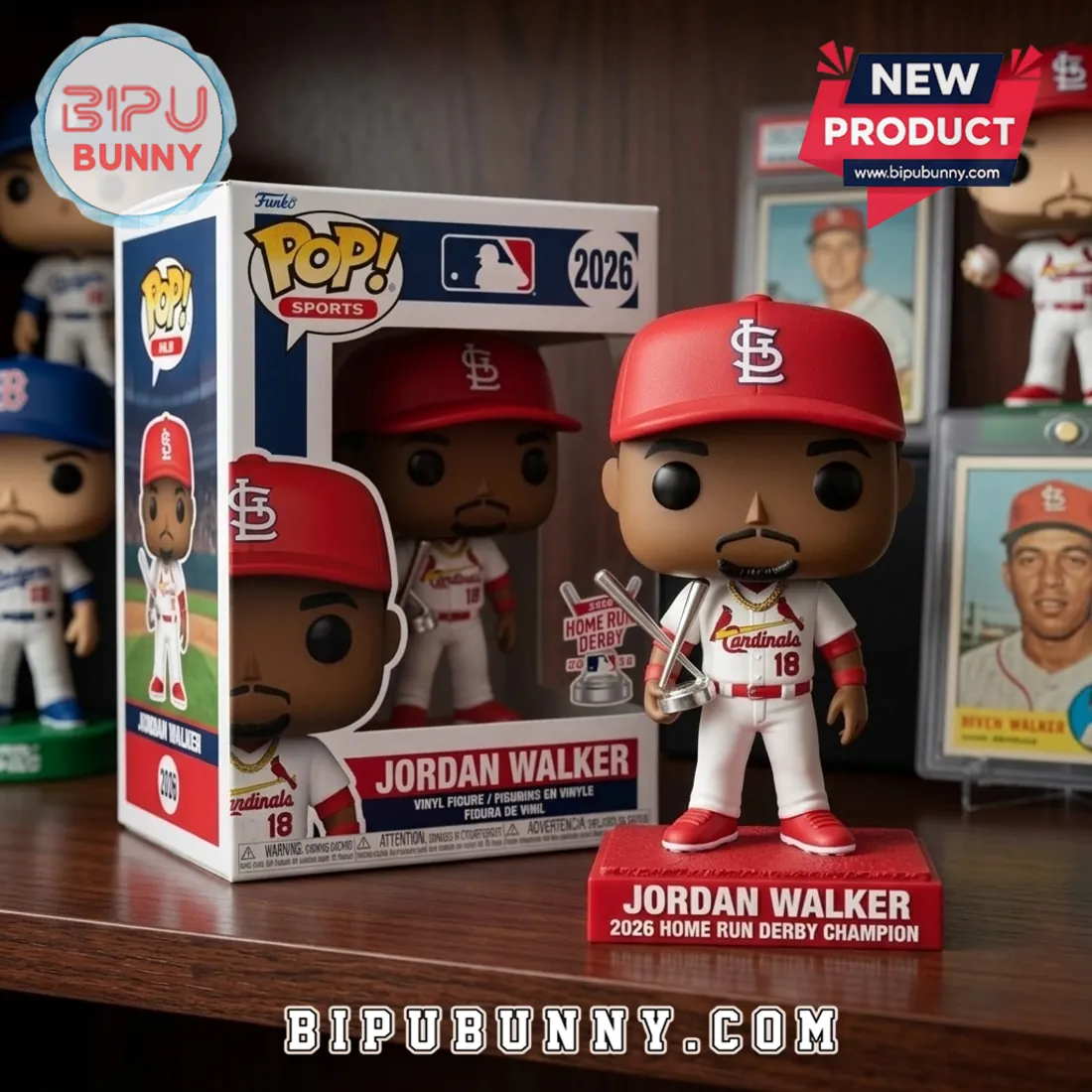 Jordan Walker St. Louis Cardinals 2026 Home Run Derby Vinyl Figure Jordan Walker St. Louis Cardinals 2026 Home Run Derby Vinyl Figure