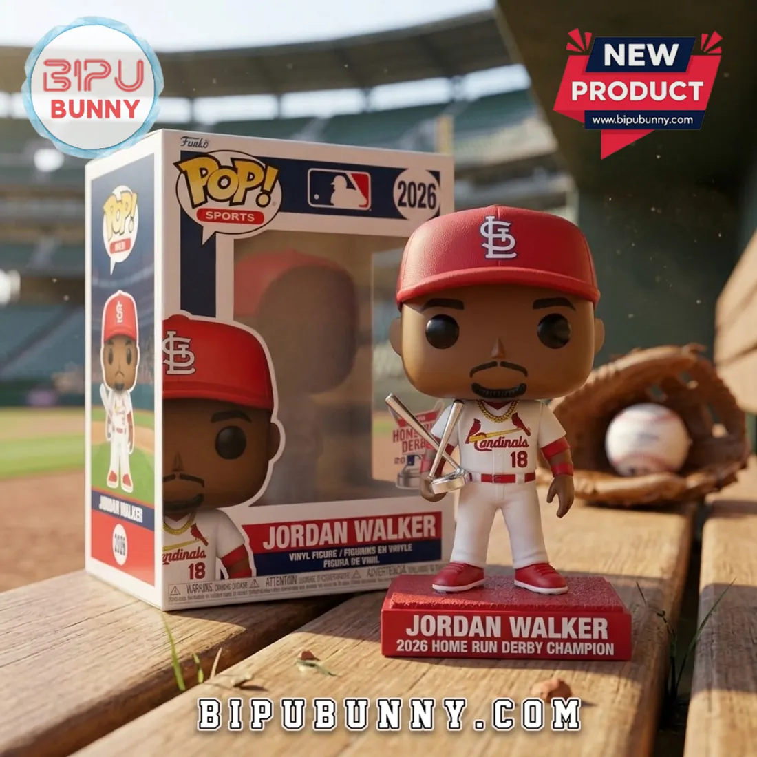 Jordan Walker St. Louis Cardinals 2026 Home Run Derby Vinyl Figure Jordan Walker St. Louis Cardinals 2026 Home Run Derby Vinyl Figure