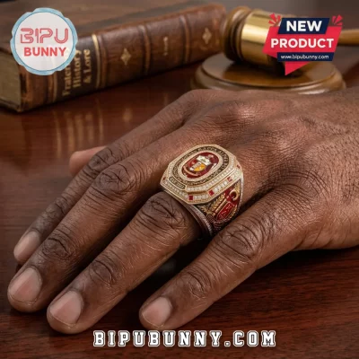 Kappa Alpha Psi 1911 Gold Tone Ruby Statement Ring