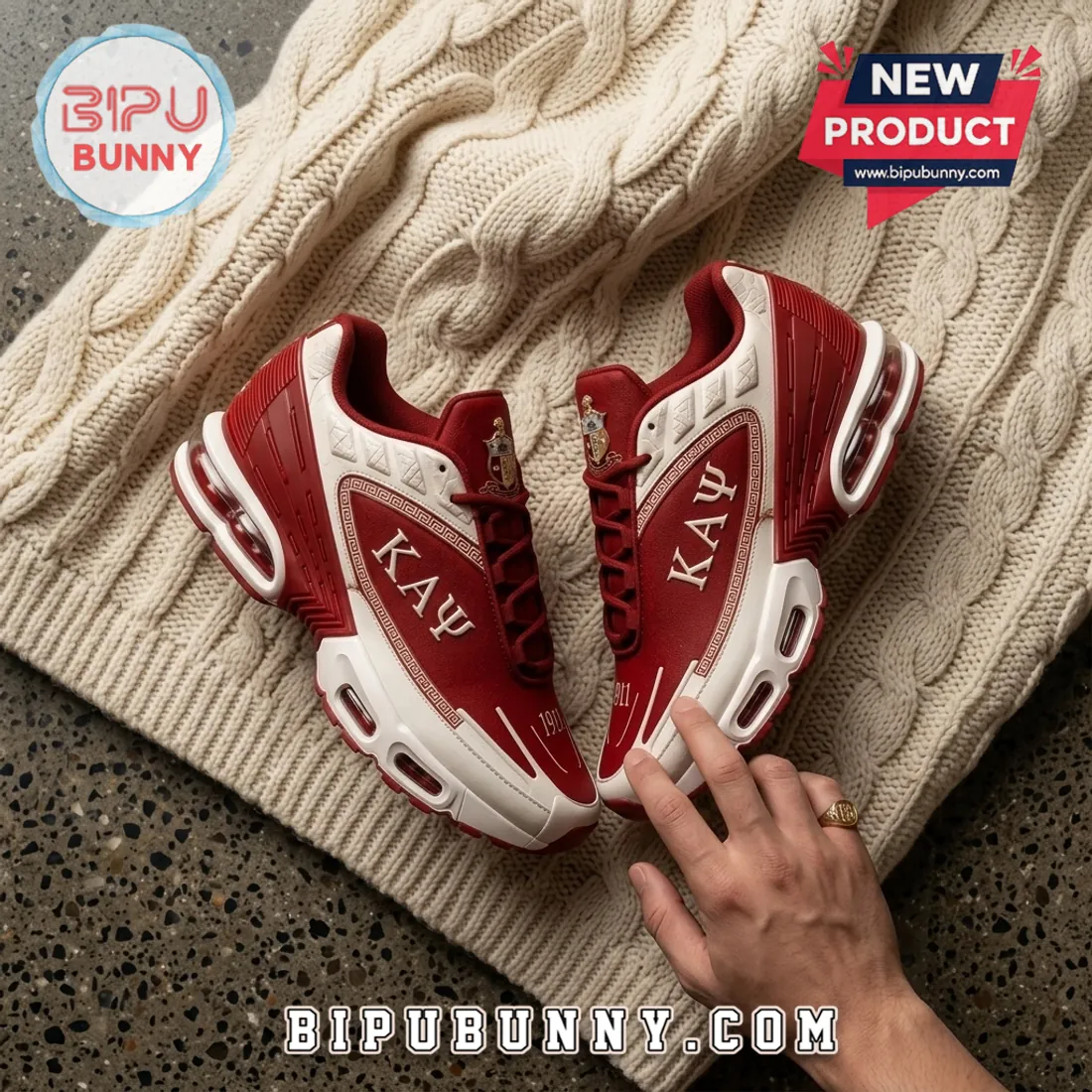 Kappa Alpha Psi Crimson White Athletic Sport Shoes Kappa Alpha Psi Crimson White Athletic Sport Shoes