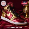 Kappa Alpha Psi Metallic Red and Gold Air Jordan 1 High Sneakers