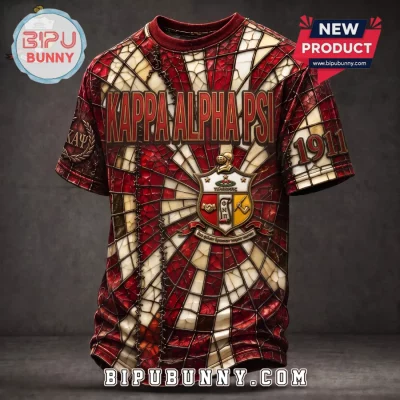 Kappa Alpha Psi Stained Glass Pattern T-Shirt
