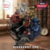 Kingdom Hearts 25th anniversary resin statue featuring Sora and multiple character forms on a decorative black base.!