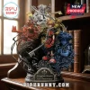 Kingdom Hearts 25th Anniversary resin display featuring Sora and multiple keyblades on a decorative black circular base.!