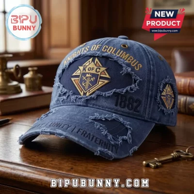 Knights of Columbus 1882 Navy Distressed Baseball Cap