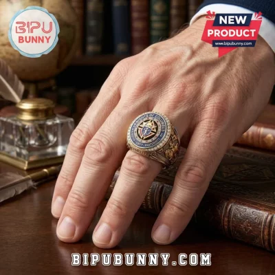 Knights of Columbus Gold Plated Engraved Masonic Ring
