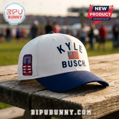 Kyle Busch 8 USA Flag Embroidered Hat