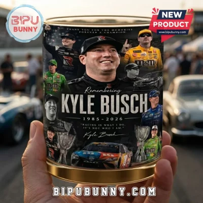 Kyle Busch NASCAR Tribute 1985-2026 Whiskey Glass