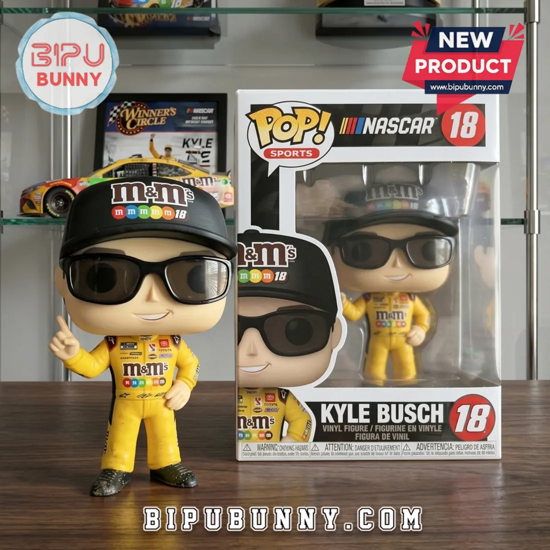 Kyle Busch No. 18 NASCAR Funko Pop Vinyl Figure Kyle Busch No. 18 NASCAR Funko Pop Vinyl Figure