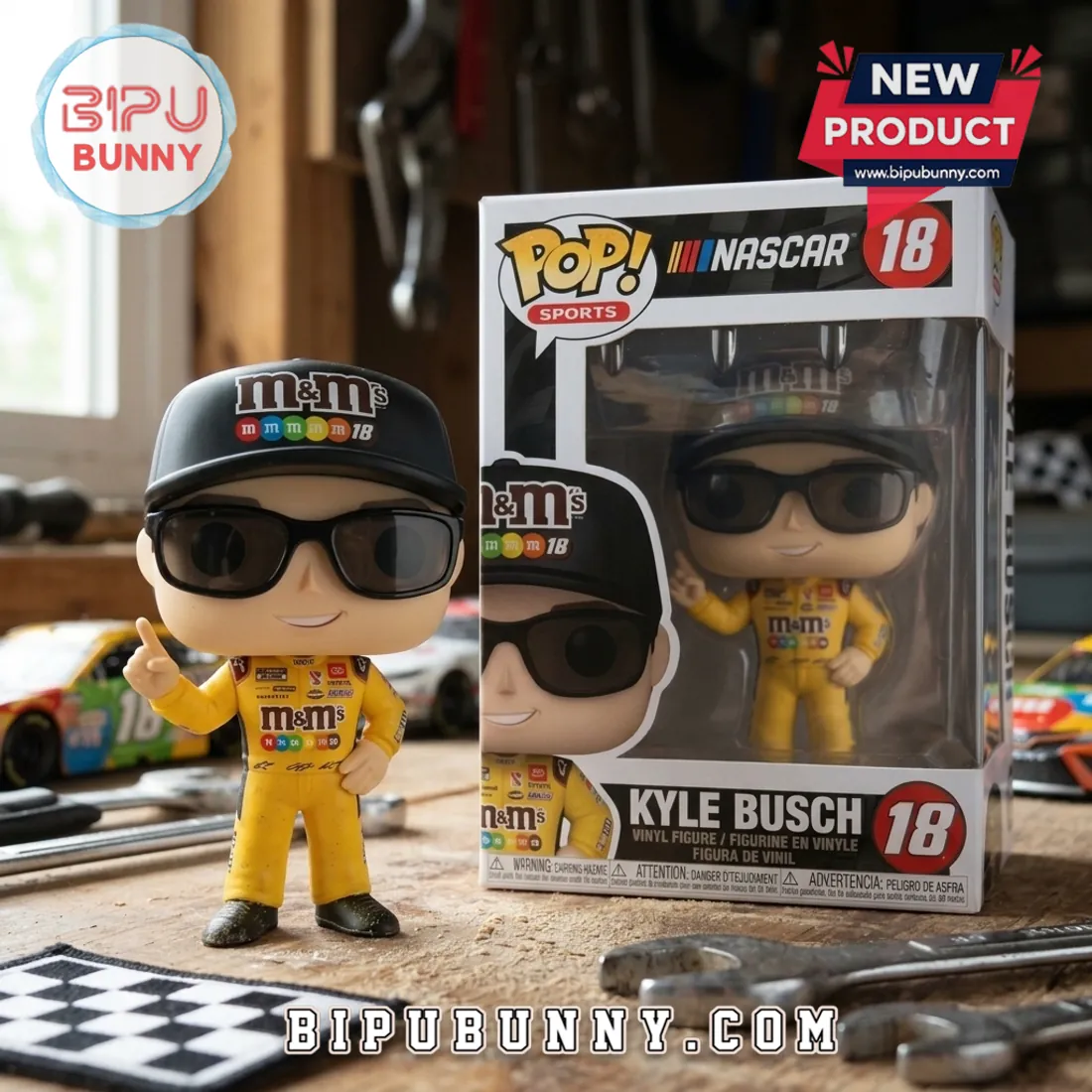 Kyle Busch No. 18 NASCAR Funko Pop Vinyl Figure Kyle Busch No. 18 NASCAR Funko Pop Vinyl Figure