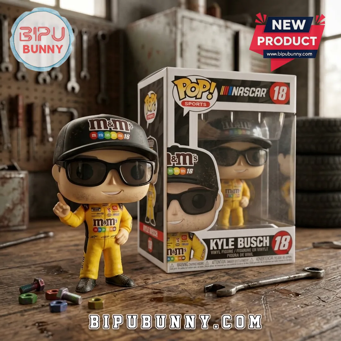 Kyle Busch No. 18 NASCAR Funko Pop Vinyl Figure Kyle Busch No. 18 NASCAR Funko Pop Vinyl Figure