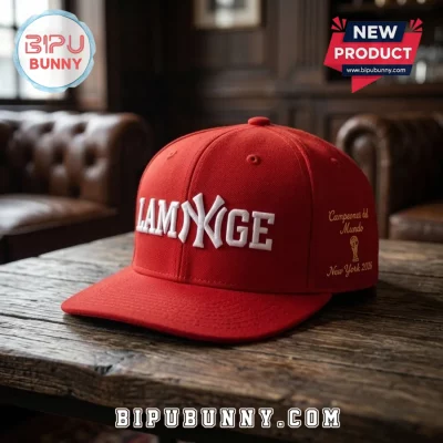 Lamine Yamal New York Yankees Red Snapback Hat