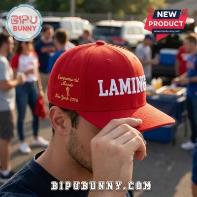 Lamine Yamal New York Yankees Red Snapback Hat