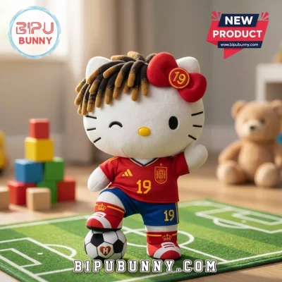 Lamine Yamal x Hello Kitty Spain Number 19 Plush Toy