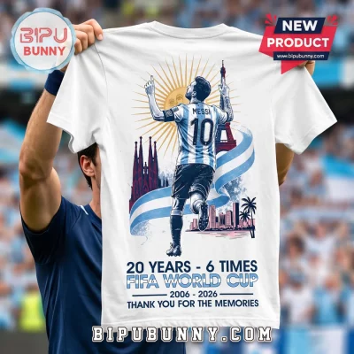 Lionel Messi 2006-2026 World Cup White T-Shirt