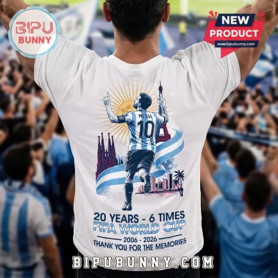 Lionel Messi 2006-2026 World Cup White T-Shirt