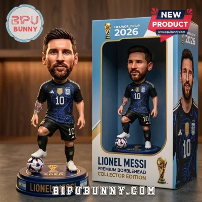 Lionel Messi Argentina 2026 World Cup Away Kit Bobblehead Lionel Messi Argentina 2026 World Cup Away Kit Bobblehead