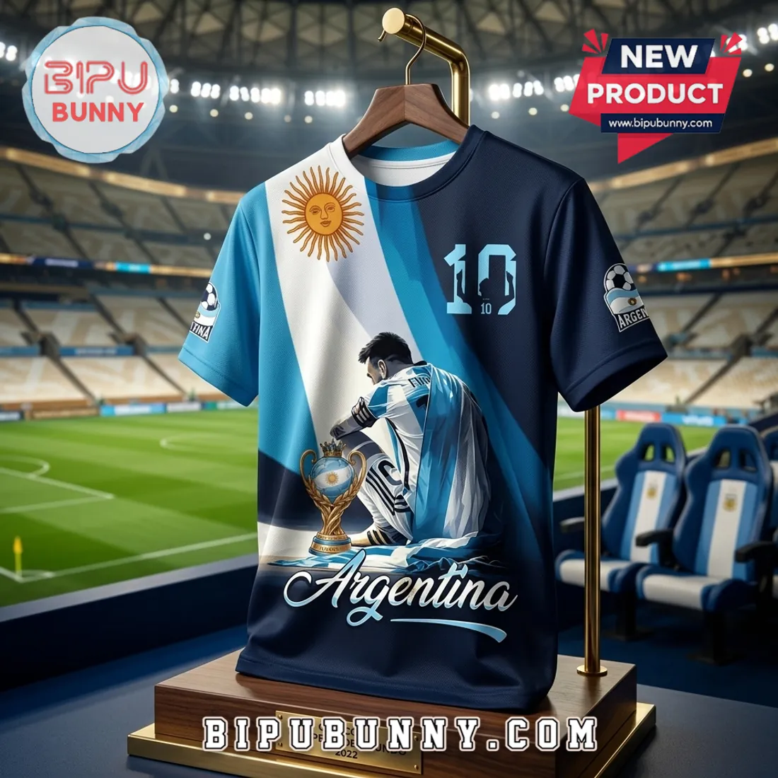Lionel Messi Argentina National Football Team T-Shirt Lionel Messi Argentina National Football Team T-Shirt