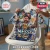 Lionel Messi Argentina World Cup 2026 Champion shirt featuring a collage of Messi in blue and white team colors.