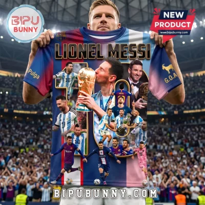 Lionel Messi Career Tribute Multi-Color T-Shirt
