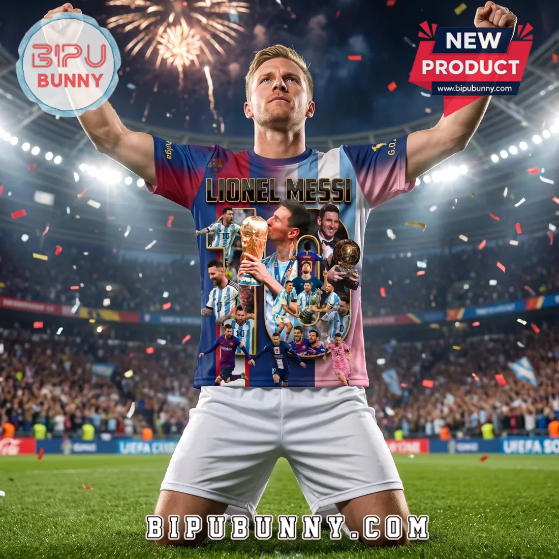 Lionel Messi Career Tribute Multi-Color T-Shirt Lionel Messi Career Tribute Multi-Color T-Shirt