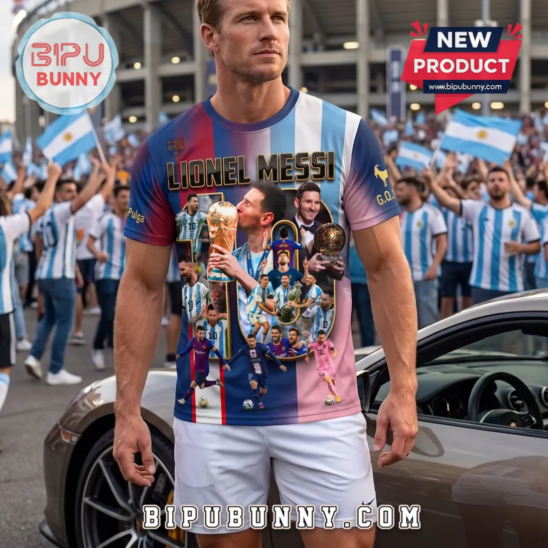 Lionel Messi Career Tribute Multi-Color T-Shirt Lionel Messi Career Tribute Multi-Color T-Shirt