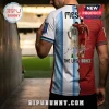 Split-design soccer jersey featuring Lionel Messi and Cristiano Ronaldo with text The Last Dance and player signatures.!