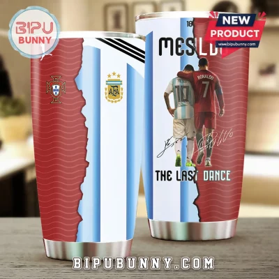 Lionel Messi x Cristiano Ronaldo The Last Dance Stainless Steel Tumbler