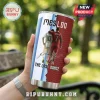 Stainless steel tumbler featuring Messi and Ronaldo back-to-back with signature graphics and The Last Dance text.!