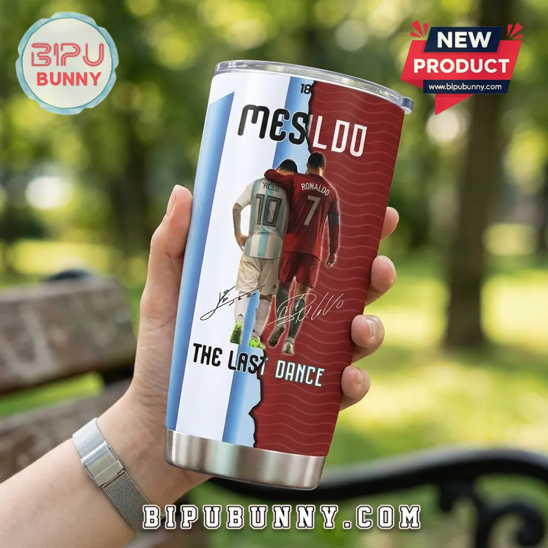 Lionel Messi x Cristiano Ronaldo The Last Dance Stainless Steel Tumbler Lionel Messi x Cristiano Ronaldo The Last Dance Stainless Steel Tumbler
