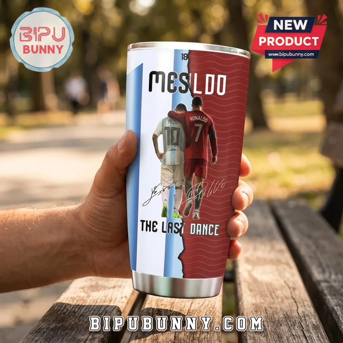 Lionel Messi x Cristiano Ronaldo The Last Dance Stainless Steel Tumbler Lionel Messi x Cristiano Ronaldo The Last Dance Stainless Steel Tumbler