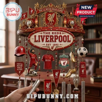 Liverpool FC Mohamed Salah Sculpted Memorial Wind Chime