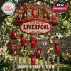 Liverpool FC decorative wind chime featuring club crests, Mohamed Salah figure, jerseys, trophies, and goal boots.!
