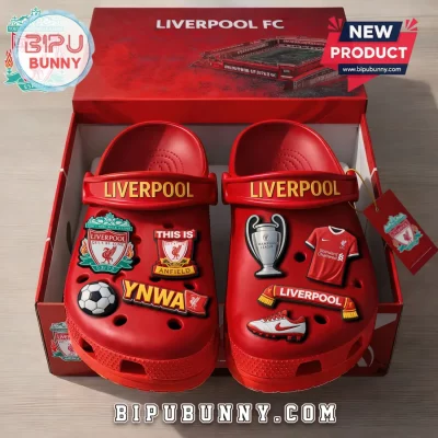 Liverpool FC Red Lightweight Crocs Clogs With Charms