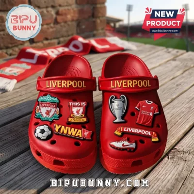 Liverpool FC Red Lightweight Crocs Clogs With Charms