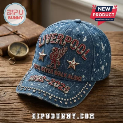 Liverpool FC Rhinestone Denim Baseball Cap
