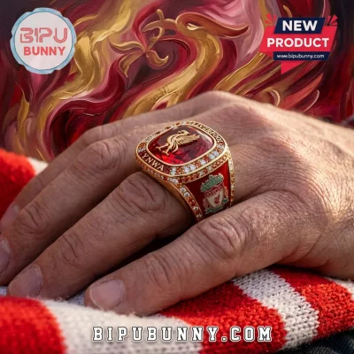 Liverpool FC YNWA Gold Plated Championship Ring
