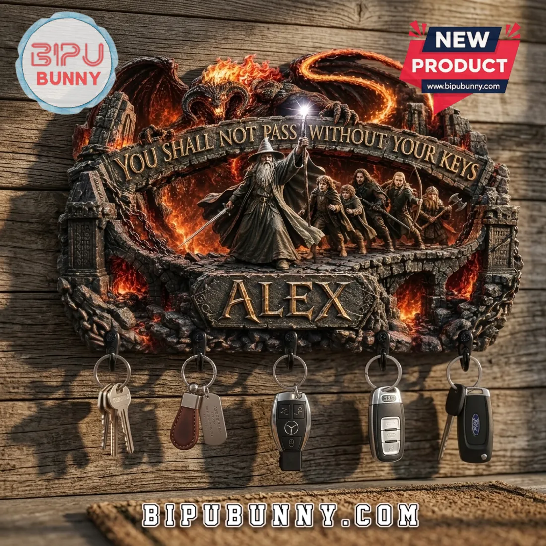 Lord of the Rings Gandalf Sculpted Wall Key Rack Lord of the Rings Gandalf Sculpted Wall Key Rack