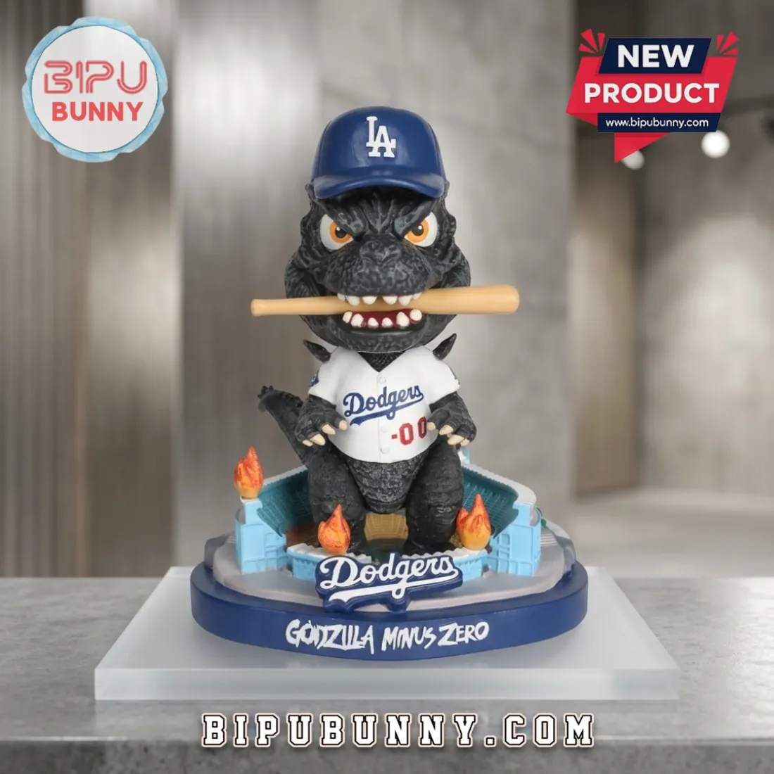 Los Angeles Dodgers Godzilla Minus Zero Sculpted Figurine Los Angeles Dodgers Godzilla Minus Zero Sculpted Figurine