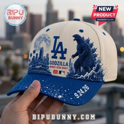 Los Angeles Dodgers x Godzilla 2026 Blue Baseball Cap