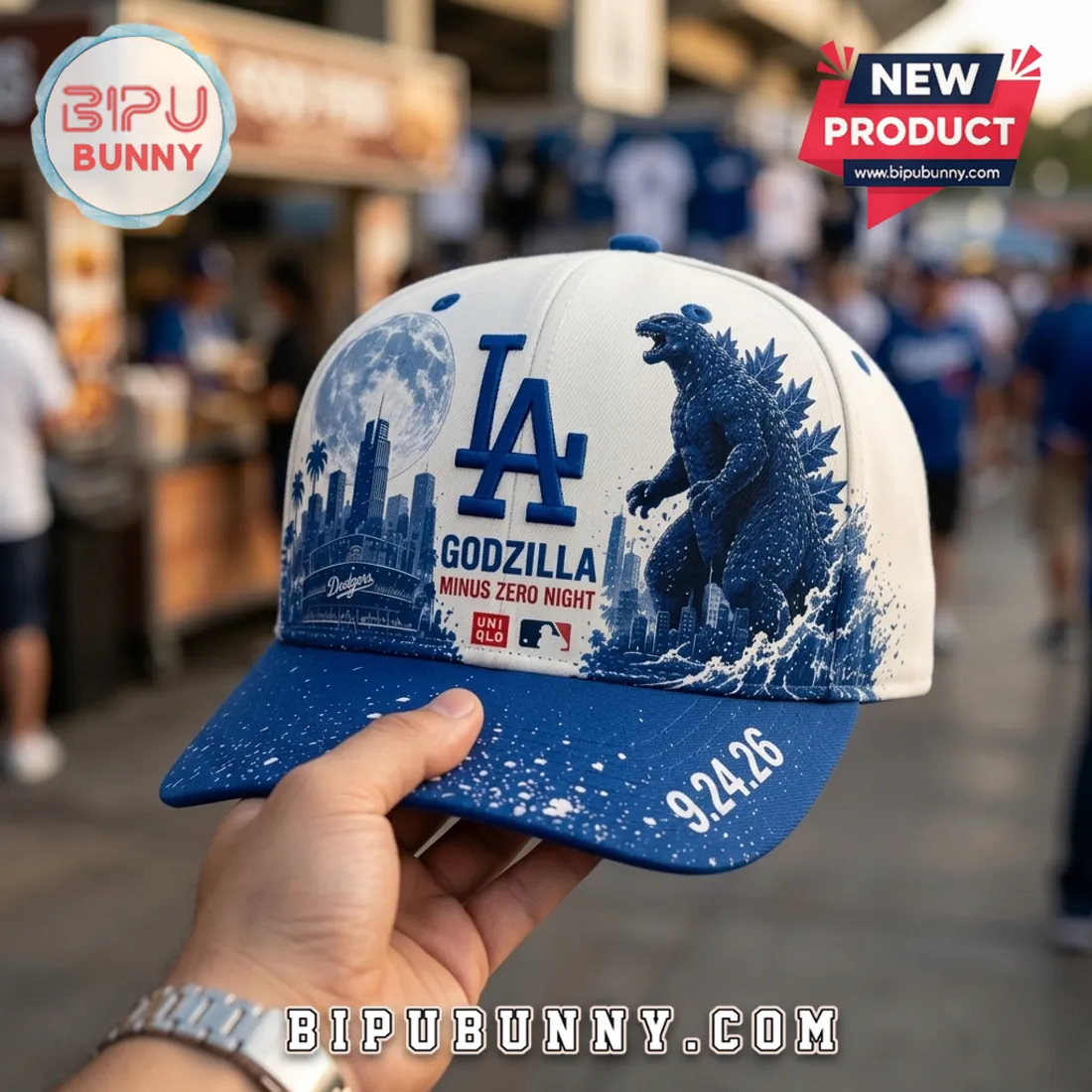 Los Angeles Dodgers x Godzilla 2026 Blue Baseball Cap Los Angeles Dodgers x Godzilla 2026 Blue Baseball Cap