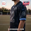 Los Angeles Rams Blake Corum Midnight Mode jersey featuring black camouflage pattern, number 22, and Rams shoulder logo.