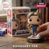 Luka Modric Croatia Funko Pop vinyl figure holding a gold trophy on a display stand with a matching collectors box.!