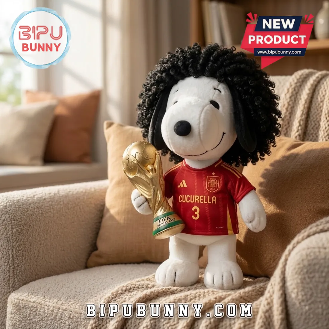 Marc Cucurella Spain Snoopy Plush Toy Marc Cucurella Spain Snoopy Plush Toy
