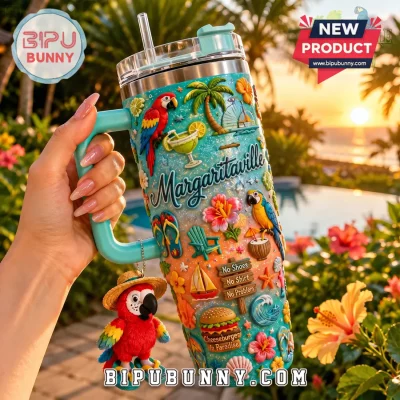 Margaritaville 3D Embossed 40oz Handle Tumbler