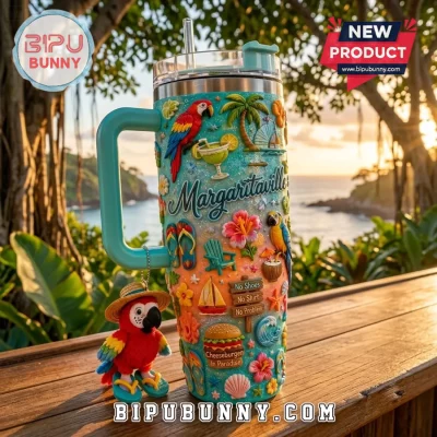 Margaritaville 3D Embossed 40oz Handle Tumbler
