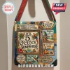 Margaritaville It’s 5 O’Clock Somewhere quilted tote bag with tropical parrot, beach graphics, and song lyric text.