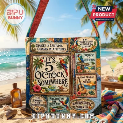 Margaritaville It’s 5 O’Clock Somewhere Quilted Tote Bag