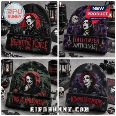 Marilyn Manson Halloween Beanie Hat 2026
